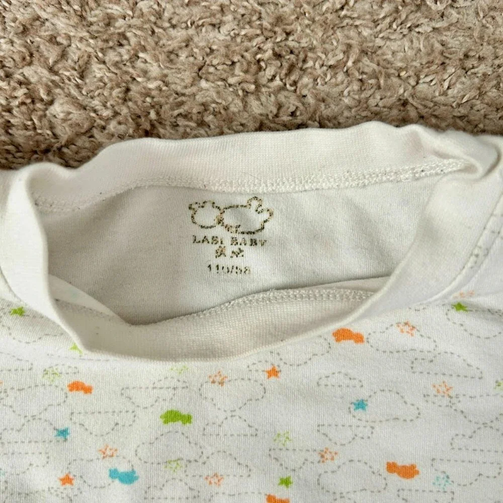 Lasi‎ Baby Kids Pajamas Set Long Sleeve Top Pants White Cloud Print 110/52
